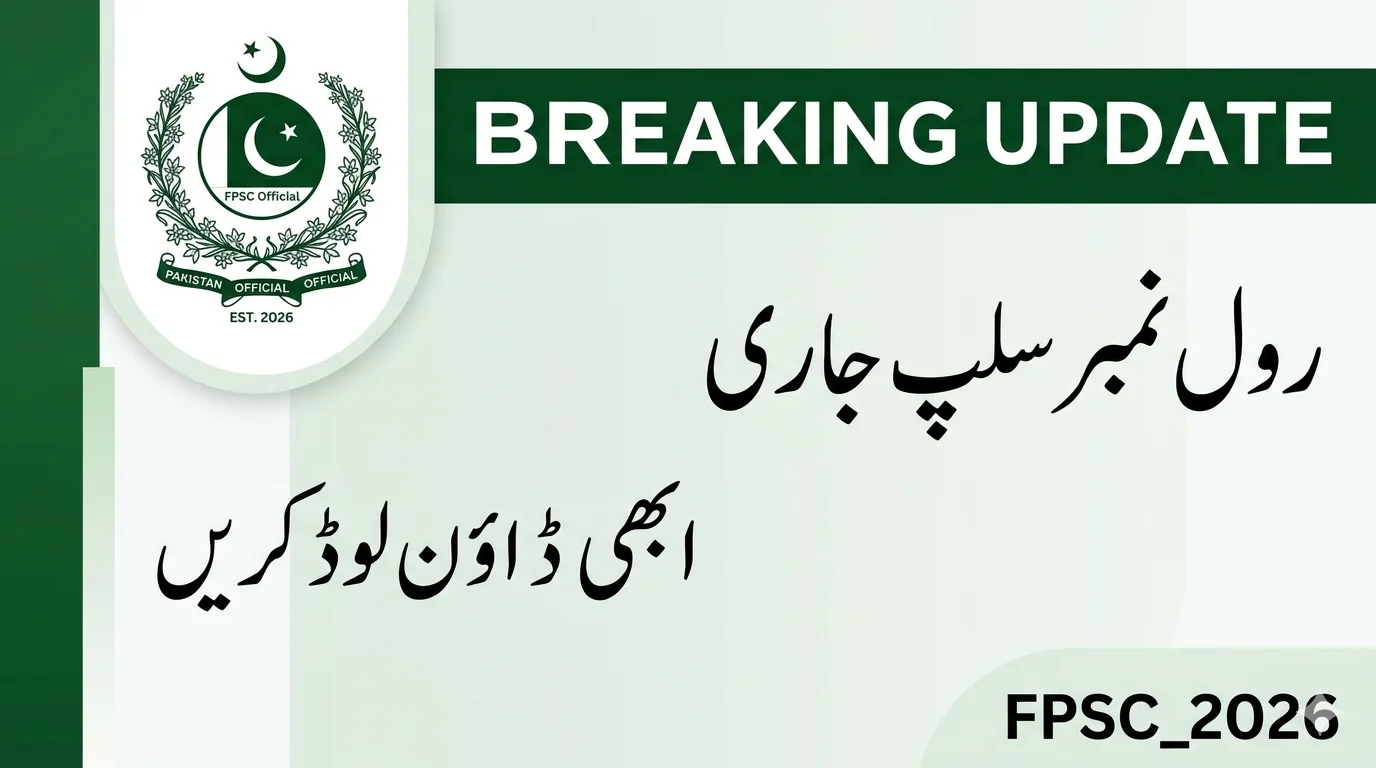 FPSC Roll Number Slips 2026