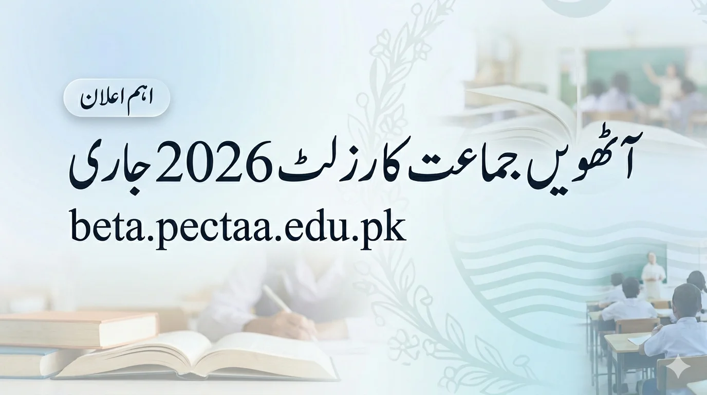beta.pectaa.edu.pk 8th Class Result 2026 Announced