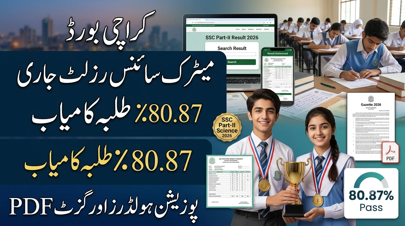 Karachi Board 10th Class Position Holders Result 2026